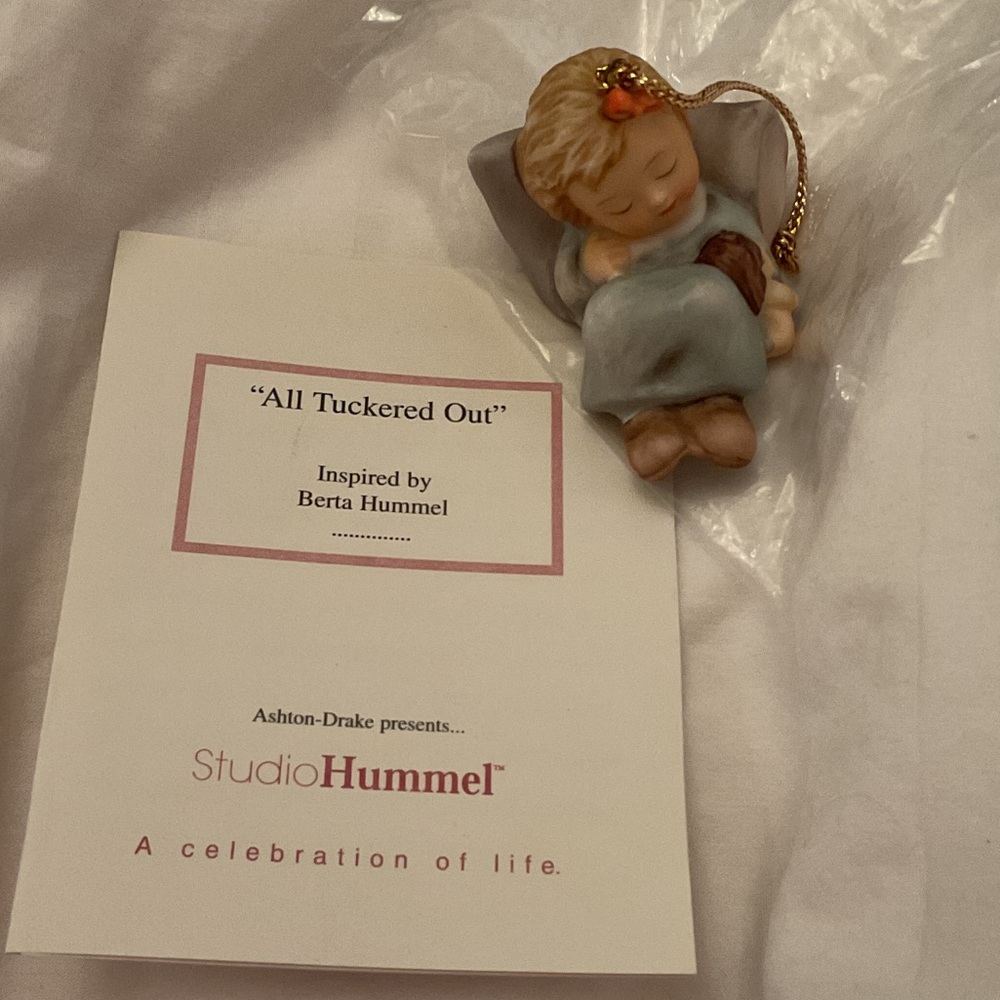 'All Tuckered Out' Angel Ornament